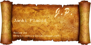 Janki Placid névjegykártya
